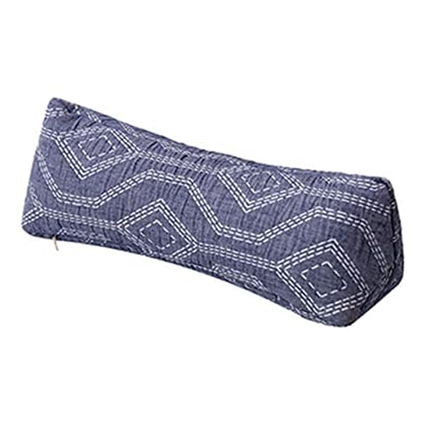 Buckwheat Pillows for Sleeping, Buckwheat Pillow Neck Roll Pillow Cervical Lumbar Support Pillow Round Therapeutic Bolster Pillow for Stomach Sleepers Spine and Back Pain (Color : E) Cover