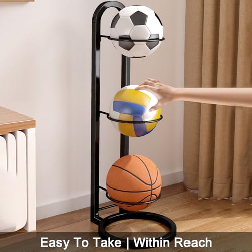 Support de rangement pour ballons de sport meuble vertical gain de place