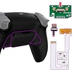 eXtremeRate RISE V3 Remap back buttons Kit for PS5 Controller BDM-030 040 050, Programable Upgrade Board Redesigned Back Shell Buttons Attachment for PS5 Controller - Textured Black