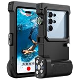 Wusbulk Custodia Impermeabile Smartphone Compatibile con Bluetooth, 15M [Universale] IPX8 Cover Subacquea Professionale per iPhone Samsung Galaxy Huawei XiaoMi Oppo Vivo Android 4.7-6.9'', Nero
