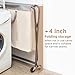 STORAGE MANIAC 160L Collapsible Laundry Hamper with Wheels, Rolling Laundry Basket, Heavy Duty Cloth Sorter with Removable Bag, Folding X Frame Clothes Organizer Cart for Easy to Store, 3 Section