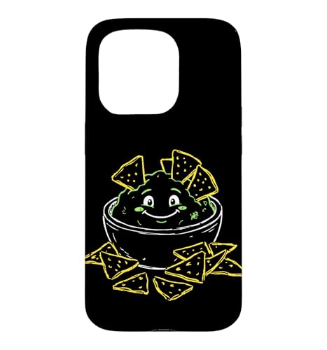 Cute Guacamole Bowl with Tortilla Chips Case for iPhone 15 Pro