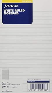 Filofax Personal Ruled Notepad - White