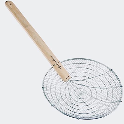 Tezzorio Stainless Steel Spider Strainer Coarse Mesh Skimmer With Natural Bamboo Handle, Skimmer Ladle For Cooking And Frying (14-Inch Strainer Basket), Perfect For Home Cooks And Professional Chefs! #TOP14
