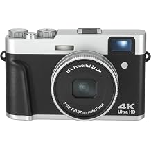 4K Vlogging Camera - Beginner Starter Kit with Flip Screen, Autofocus & External Mic Support - Perfect for YouTube & Travel Black