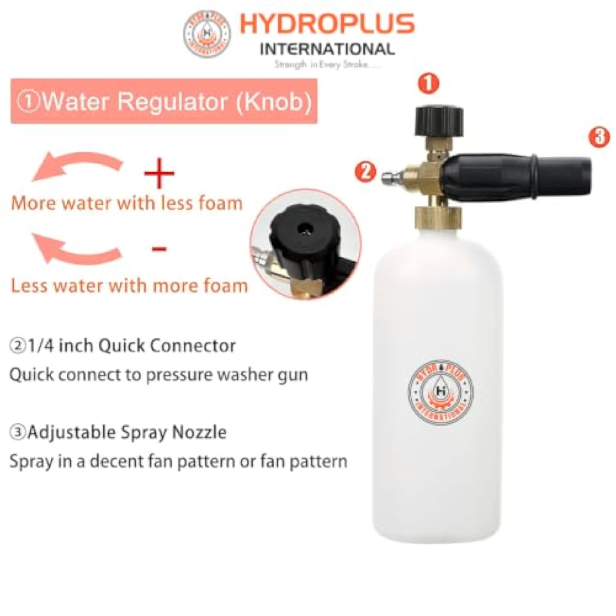 Snow Foam Lance Bottle for High Pressure Washer