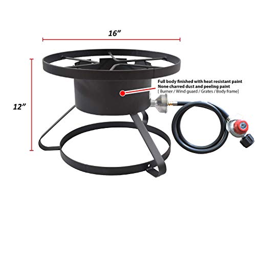 Cookamp High Pressure 1-Burner Outdoor Propane Gas Cooker With 0-20 Psi Adjustable Regulator And Hose Sa1600 #TOP2