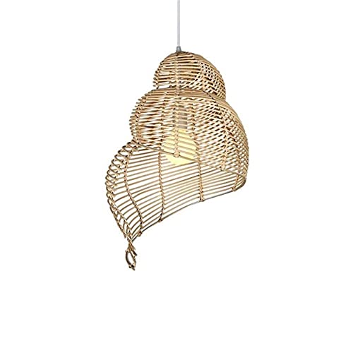 Lustre en rotin naturel tissé main suspension osier pour cuisine de ferme