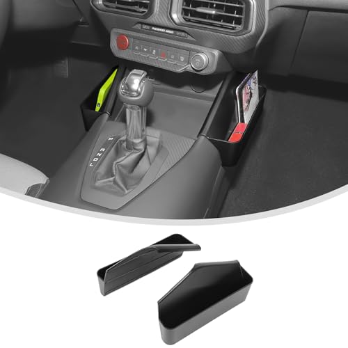 Linskip Center Console Side Organizer for Ford Mustang Ecoboost, GT, Dark Horse 2024-2025+, Gear Shift Storage Tray for Mustang Interior Accessories(Black)