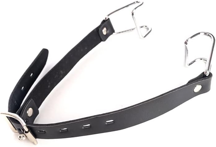 Forced Open Mouth Gag BDSM Fully Adjustable Breathable Comfortable Sex Toys Restraints SM Fetish Dom Sub, Black, 1.0 Count