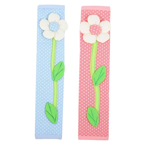 SMASOLO 2 piezas Cubiertas para Manijas de Frigorífico con Diseño Floral Protección Duradera y Cómoda para Puertas de Cocina Lavables y para Electrodomésticos