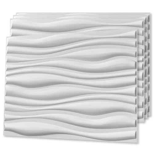 Image of Art3d Decorative 3D Wall Panel, 32 Sq.FT PVC Interior Wall Decor for Living Room, Bedroom, Lobby, Office, Shopping Mall, White