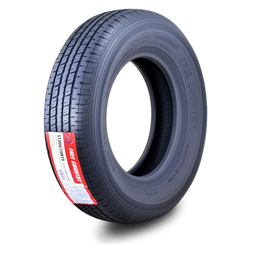 Free Country Heav Duty Trailer Tire ST205/75R15 205 75 15 10-Ply Load Range E Steel Belted Radial w/Scuff Guard