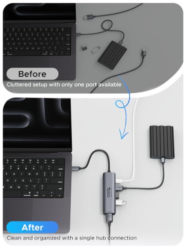 Plugable USB C Hub 5-in-1, USBC to HDMI Adapter 4K@60Hz, Multiport Adapter - image 6