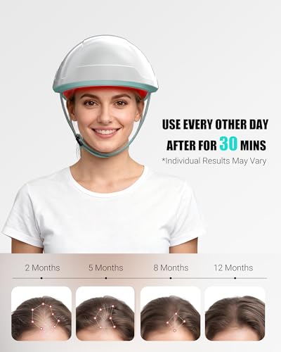 KTS Laser Haarwachstumskappe, 650nm Laser mit 109 Beads für die Kopfhautpflege,Haarausfall-Behandlung für Frauen/Männer,Haarwachstumssystem gegen Haarausfall