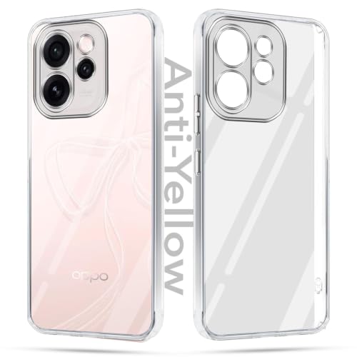 Image of Jkobi Lifetime Anti-Yellow Clear Back Case Cover for Oppo Reno15 Pro 5G | Oppo Reno 15 Pro 5G (Sleek Hard Crystal | Shockproof and Camera Protection)