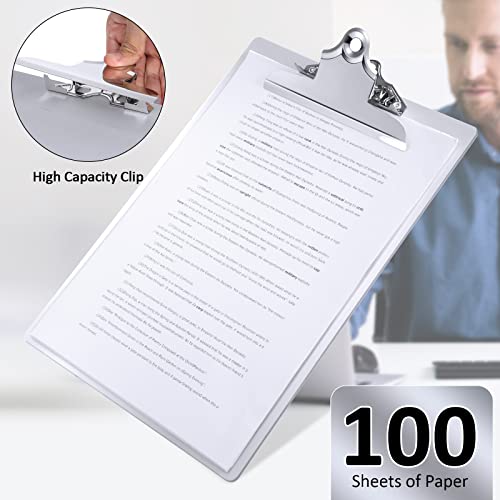 Mimorou MIMOROU- METAL CLIPBOARD-33 4 Pcs Metal Clipboard Heavy Duty Aluminum Clipboards 12 X 9 Inch Metal Clip Board thumb #3
