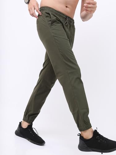 Image of Highlander Men's Cargo Jogger Trousers | Perfect for Casual Outings,Travel & Work Wear with Utility Pockets