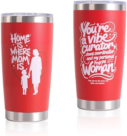 Car coffee mug Gifts for Mom,20oz Insulated Tumbler with Lid, Mothers Day Stainless Steel Travel Mug for Hot/Iced Coffee - Leakproof, Sweatproof, Durable Cup for Home, Office, Commuting,Red