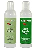 Frischer angenehmer Geruch Rubyvale Lederpflege und Lederreiniger Auto und Motorrad Kombipack 2 x 250ml