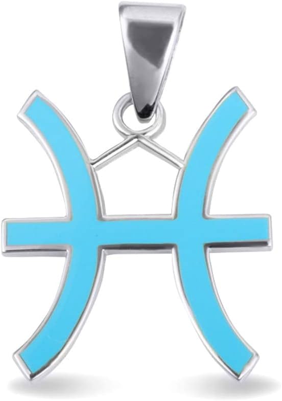 Claddagh Gold Fine Sterling Silver Zodiac Sign Enamel Pendant Charm