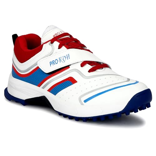 Image of PRO KVH Plus 2.0 Cricket Shoes for Men's - Fast Strap Rubber Spikes, Lightweight,Performance, Comfort, and Durability Shoe for All-Round Performance
