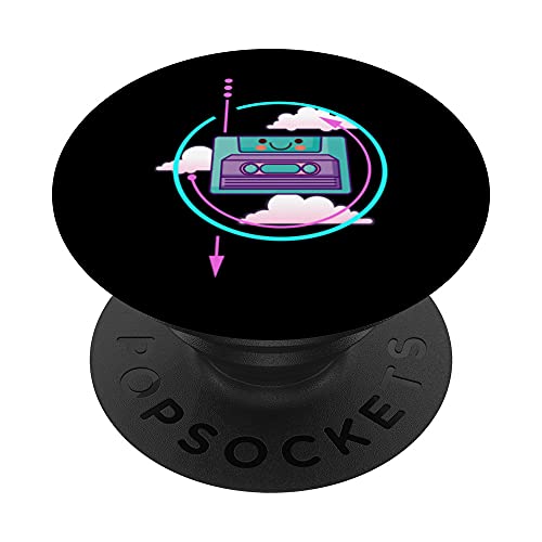Retro Estética Casete 80s 90s Synthwave Vaporwave Aesthetics PopSockets PopGrip Intercambiable