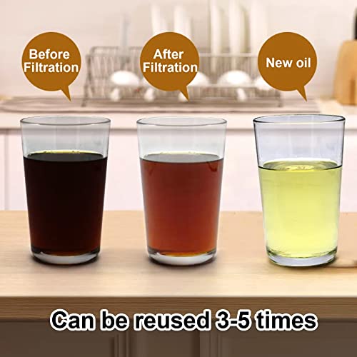 Filtri dell'olio per friggitrice, sacchetto di carta per filtro dell'olio per cibi fritti, fibra di cotone ecologica, ideale per ristoranti, bar, camion alimentari e uso domestico