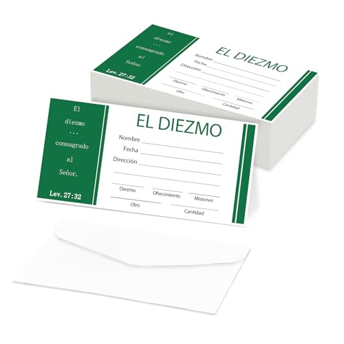 XIISVINT Envelopes de oferta de igreja de 100 peças – 16,42 x 8,23 cm Dízimo e envelopes de oferta para doações da igreja, cheques e dinheiro, ótimo para igrejas ou organizações sem fins lucrativos
