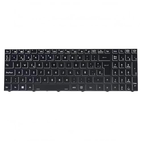 Teclado de portátil Machenike F117 y F117-7P con diseño en español y retroiluminación RGB