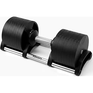 SQUATZ Adjustable Dumbbells with Quick Weight Change, Space-Saving Dumbbell Set with Anti‑Slip Handle, Secure Locking System, Heavy‑Duty Plates & Base for Home Workout and Strength Training
