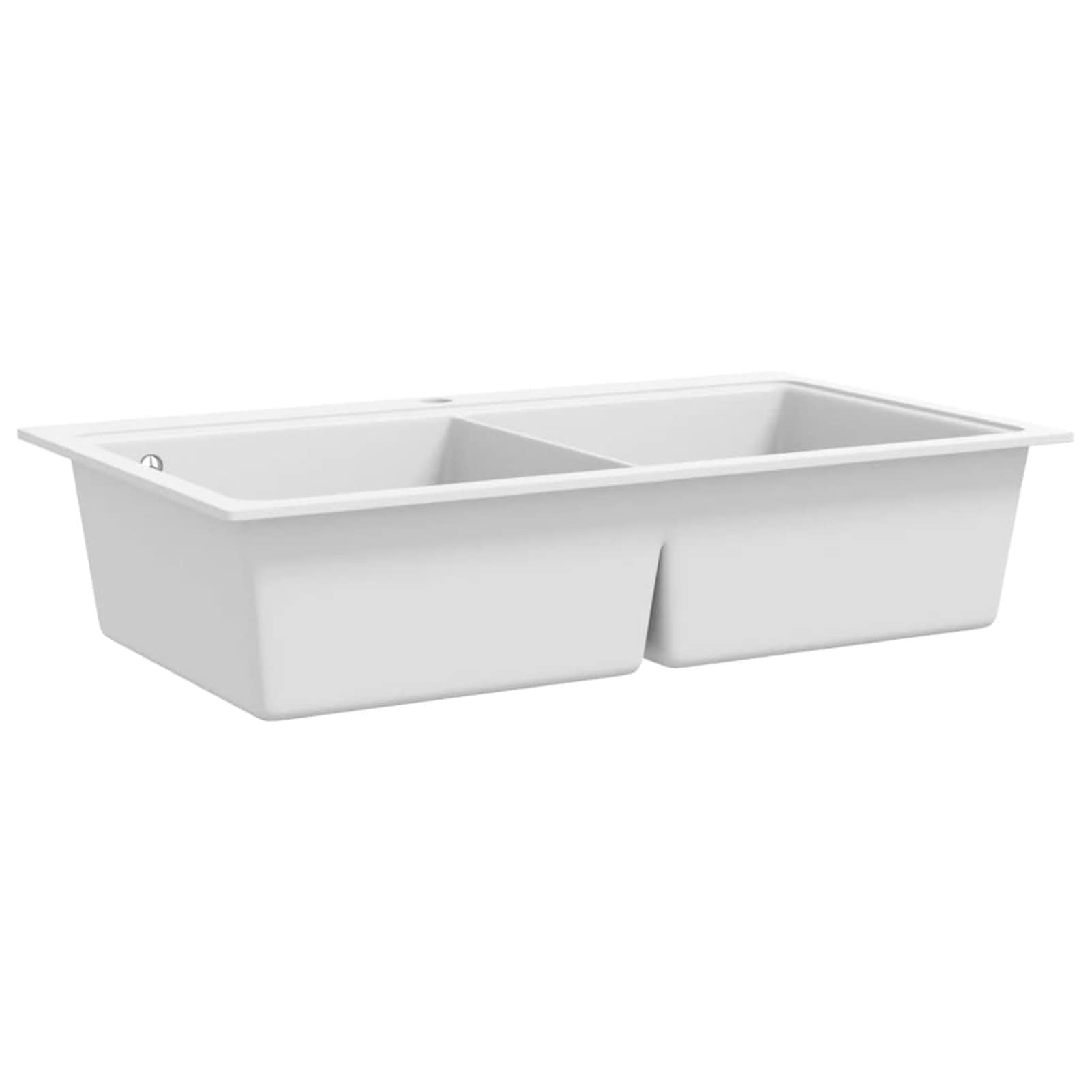Fregadero encastrable de granito blanco crema de dos cubetas, ShGaxin Fregadero Bajo Encimera, Picas De Cocina, Fregadero Encimera