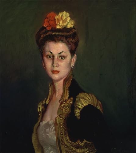 Impression d'art Portrait de dame Ignacio Zuloaga tableau toile haut de gamme format 60x90cm