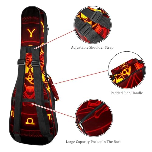 JRHEJTHH Housse durable pour ukulélé étanche avec épaules réglables pour ukulélé de 53,3 cm, 58,4 cm, 61 cm d’épaisseur, rembourrage épais avec éléments graphiques mignons – Rouge, Multicolore., - Les Beatles, Paul McCartney, John Lennon, RIngo Starr, George Harrison JRHEJTHH Housse durable pour ukulélé étanche avec épaules réglables pour ukulélé de 53,3 cm, 58,4 cm, 61 cm d'épaisseur, rembourrage épais avec éléments graphiques mignons – Rouge, Multicolore., – Image 4
