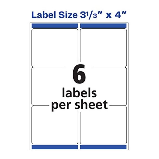 Avery Shipping Labels with TrueBlock, Laser/Inkjet Printers, 3-1/3"x4", White, Box of 60 (15264) - Image 5