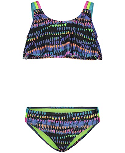 Bikini deux pièces Under Armour fille maillot de bain de natation sport noir aquarelle
