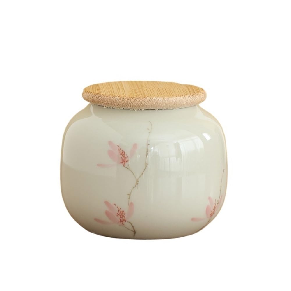 Bx9rE7tK3g Kitchen Storage Jar Creative Hand-painted Tea Canister Home Ceramic Sealed Storage Jar For, Candy, Spices Ceramic Tea Canister