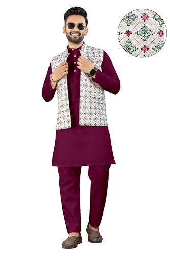 Image of Trustous Traditional Men's Kurta Koti Set (3 PCS SET)