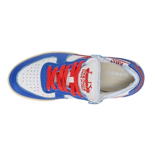 Diadora Mens Mi Basket Row Cut Philly 6 Lace Up Sneakers Shoes Casual - White4