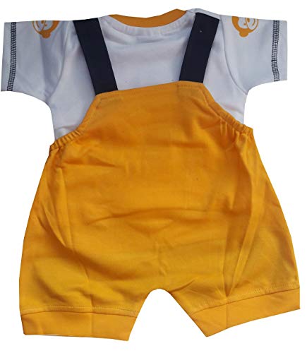 Image of Baby Boy Girl Knee Length Cotton Dungaree (Upto 2 Years)