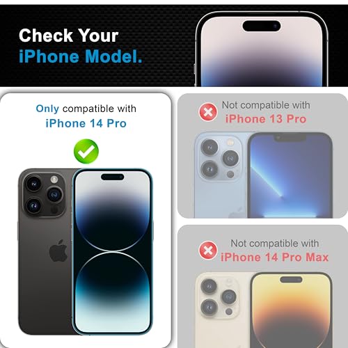 Image of CEDO Magic Box Tempered Glass for iPhone 14 Pro | Dust & Bublle Free Installation Screen Protector with auto Alignment Tool | HD Clear Quality Tempered Glass with Easy Installation Kit (Black)