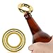 Yiomxhi Apribottiglie da Birra Rotondo Apribottiglie Birra In Acciaio Inox 2.36 pollici Pratico e conciso apribottiglie per Home Bar Party Patio Cabin gioco da bere,1 Pack (D'oro)