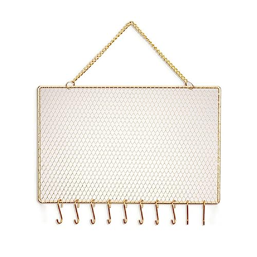 Convenient Earring Wall Holder Rectangle Wall Mounted Hanging Earring Organizer Jewelry With Hooks For Bracelets Watches Multifunctional Earring Wall Holder Hanging Organizer Wall Mounted Storage