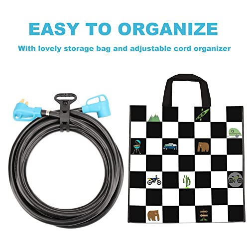 Circlecord Ul Listed 50 Amp 25 Feet Rv/Ev Extension Cord, Heavy Duty 6/3+8/1 Gauge Stw Wire With Cord Organizer And Storage Bag, Nema 14-50P Plug Suit For Ev Charging And Rv Trailer Campers #TOP6