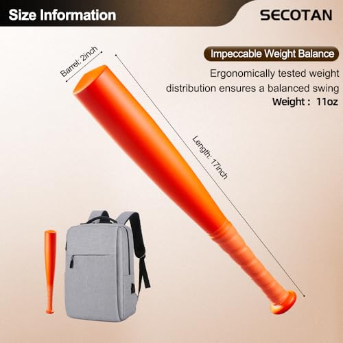 Image of Baseball Bat, 17inch Aluminum One Hand Training Bat, Baseball /Softball /Teeball Mini Training Bat, Batting Practice, Tire Pressure Checker, Multi-Purpose Bats for Versatile Use