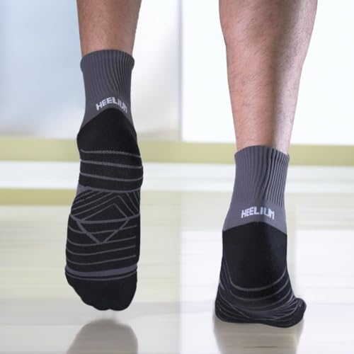 Image of HEELIUM Bamboo Athletic Socks for Men & Women | 3X Tougher & Durable, Ultra Soft & Blister Resistant | Perfect for Gym, Sports & Long Distance Running