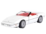 1986 C4 Convertible White with Red Interior Timeless Legends Series 1/24 Diecast Model Car by Motormax 73298w