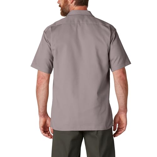 Image of Dickies Men's Short Sleeve Work Shirt - Durable Twill Button Down Shirts for Men, Lightweight Uniform for Daily Wear