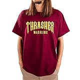 THRASHER Magazine Men's Low Low Logo Maroon Short Sleeve T Shirt XL