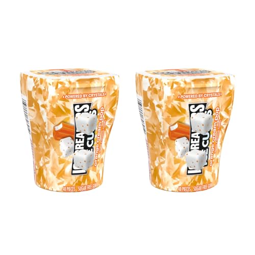 Cubes Chewing Gum, Sugar Free, Orange Cream Pop, 40 Pieces, LIMITED EDITION, (Pack of 2)